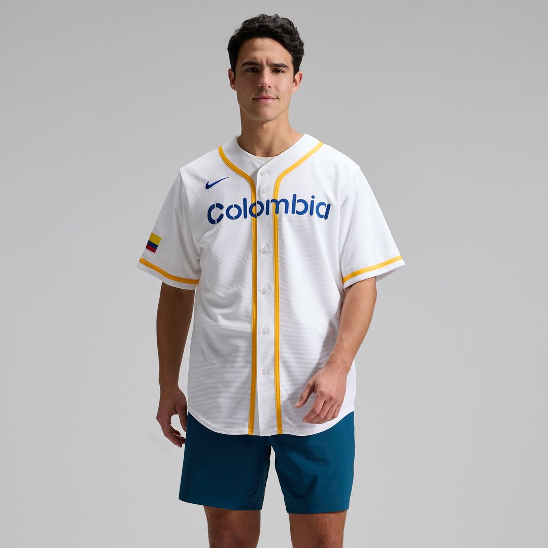 Colombia Baseball Nike White 2026 World Baseball Classic Home Stadium Jersey product image 1, provided for visual reference