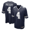 Dallas Cowboys Dak Prescott Nike Navy Game Team Jersey product image 1, provided for visual reference and product detail