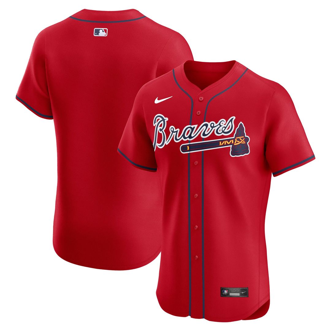 Atlanta Braves Nike White Home Elite Jersey product image 7, provided for visual reference and product detail review