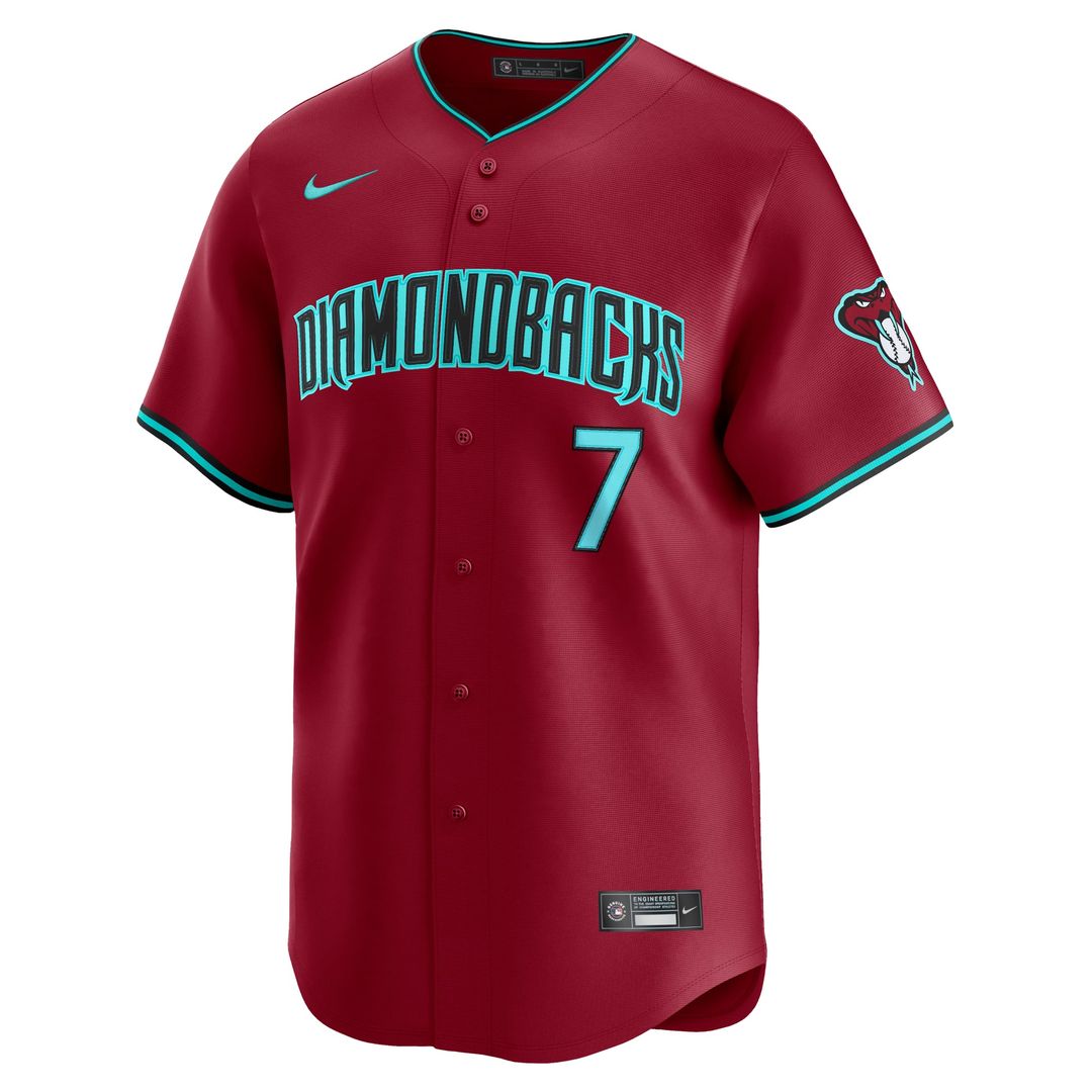 Arizona Diamondbacks Corbin Carroll Nike Black Alternate Limited Player Jersey product image 8, provided for visual
