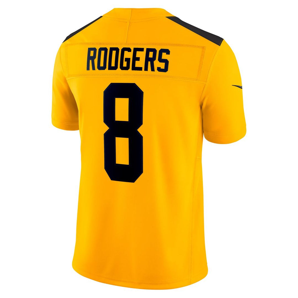 Pittsburgh Steelers Aaron Rodgers Nike Gold Alternate Vapor F.U.S.E. Limited Jersey product image 3, provided for visual