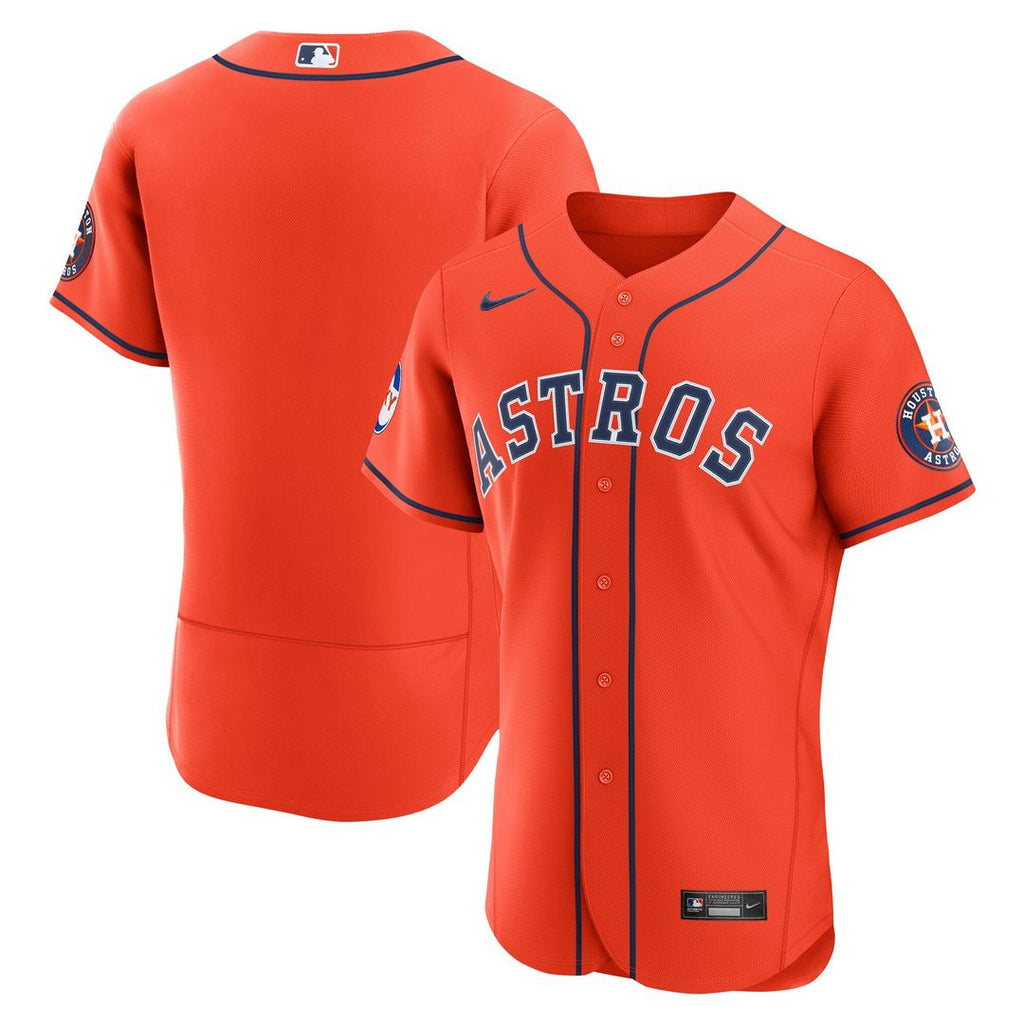 Houston Astros Nike Orange Alternate Sponsor Patch Authentic Jersey product image 4, provided for visual reference and