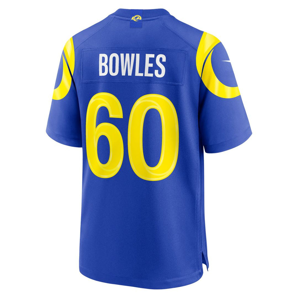 Los Angeles Rams Wyatt Bowles Nike Royal Team Game Jersey product image 3, provided for visual reference and product detail