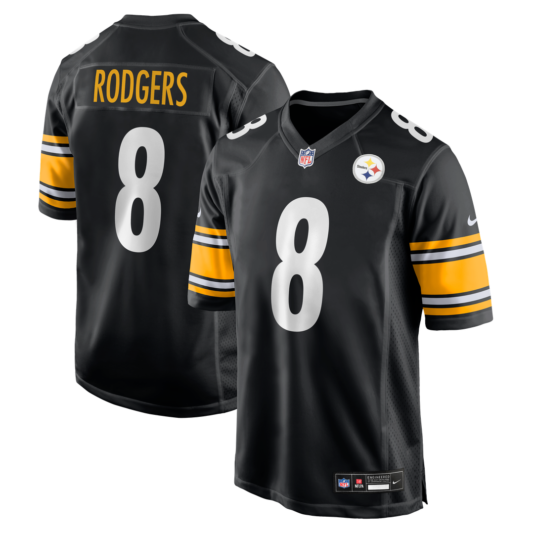 Pittsburgh Steelers Aaron Rodgers Nike White Game Jersey product image 7, provided for visual reference and product detail