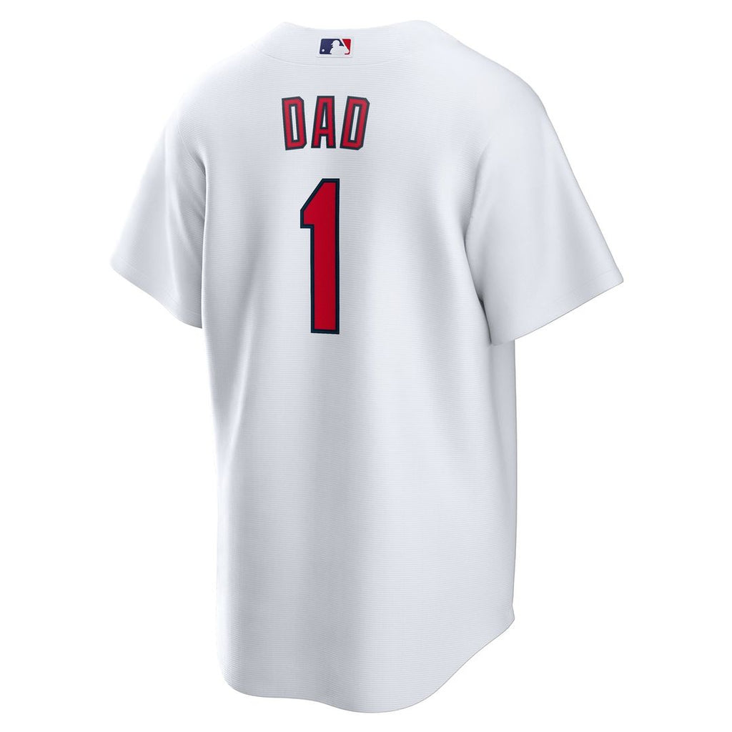 St. Louis Cardinals Nike White #1 Dad Home Replica Jersey product image 3, provided for visual reference and product detail