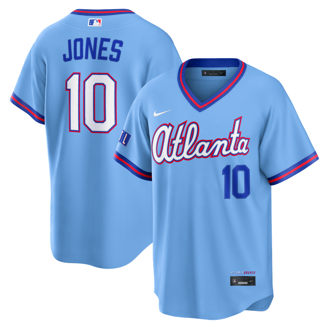 Atlanta Braves Chipper Jones Nike Powder Blue 2026 City Connect Stadium Jersey product image 1, provided for visual