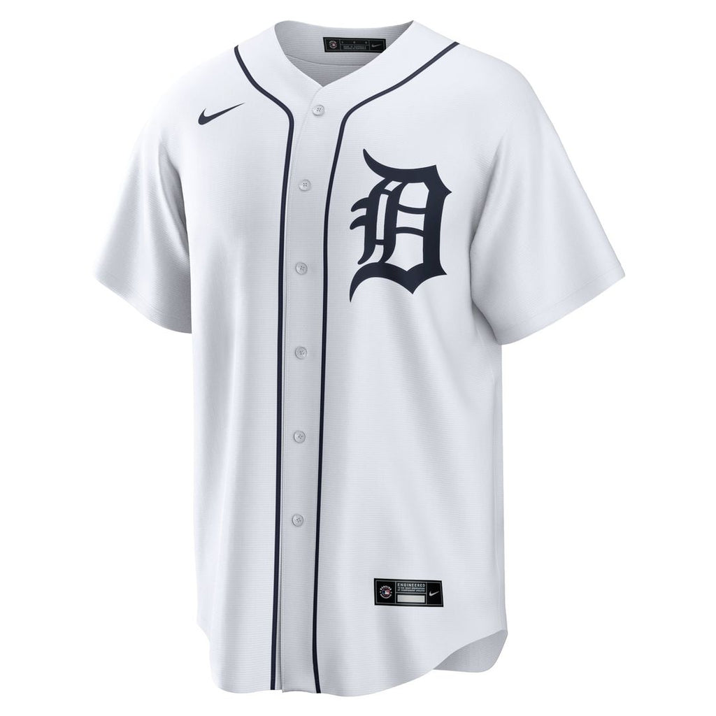 Detroit Tigers Nike White Home Replica Team Jersey product image 2, provided for visual reference and product detail review