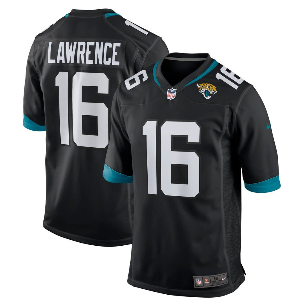Jacksonville Jaguars Trevor Lawrence Nike Black Alternate Game Jersey product image 1, provided for visual reference and