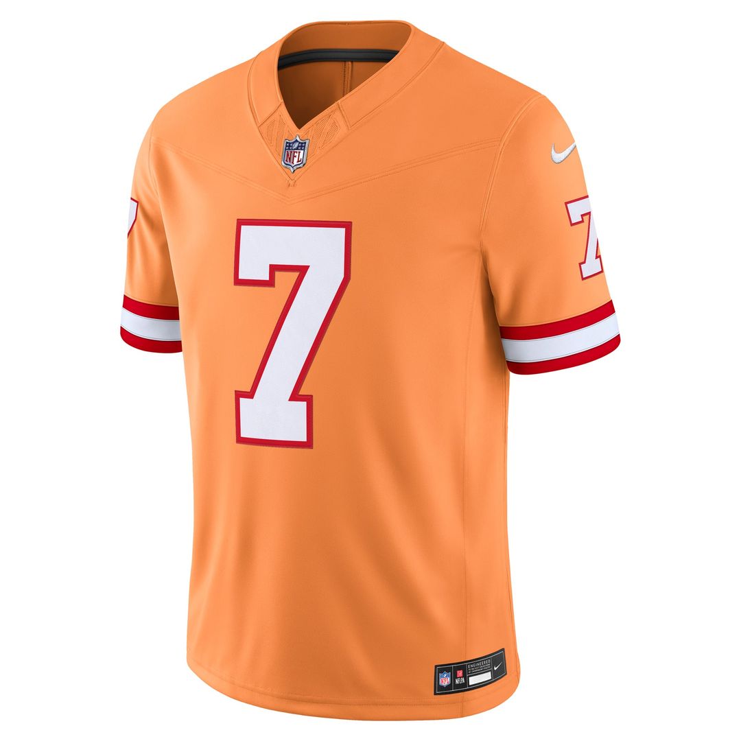 Tampa Bay Buccaneers Bucky Irving Nike Creamsicle Alternate Vapor F.U.S.E. Stitched Limited Jersey product image 2, provided
