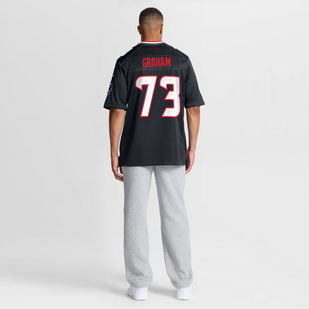 Houston Texans Derrick Graham Nike Navy Team Game Jersey product image 3, provided for visual reference and product detail