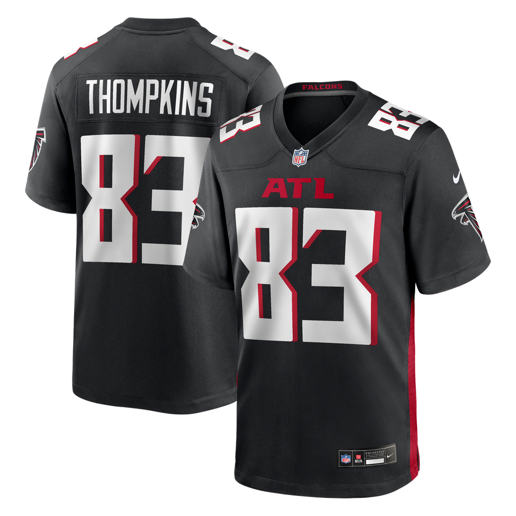 Atlanta Falcons Deven Thompkins Nike Black Team Game Jersey product image 1, provided for visual reference and product