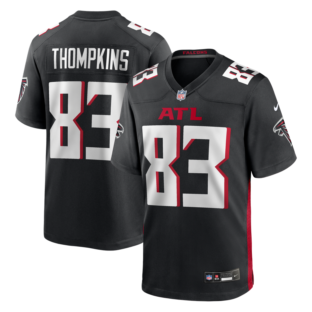 Atlanta Falcons Deven Thompkins Nike Black Team Game Jersey product image 1, provided for visual reference and product