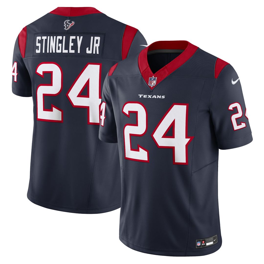 Houston Texans Derek Stingley Jr. Nike Navy Vapor F.U.S.E. Limited Jersey product image 1, provided for visual reference and