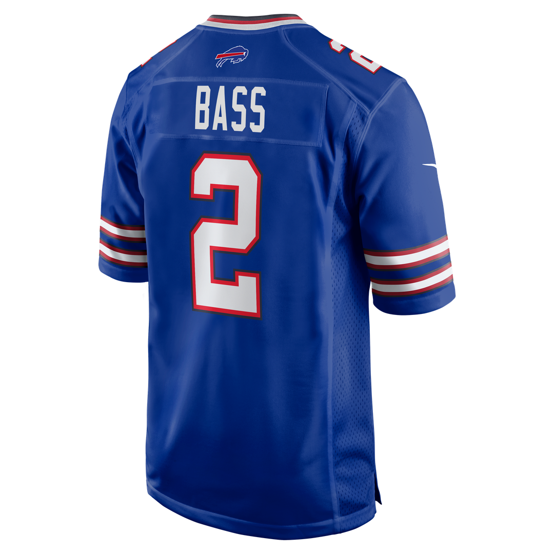 Buffalo Bills Tyler Bass Nike Royal Game Player Jersey product image 3, provided for visual reference and product detail