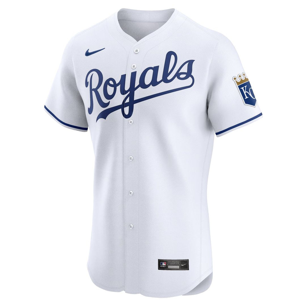 Kansas City Royals Nike White Home Elite Jersey product image 5, provided for visual reference and product detail review