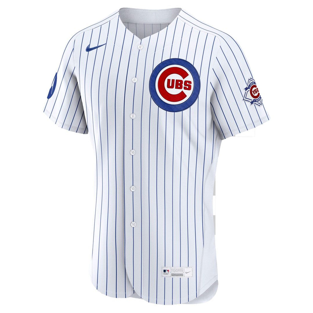 Chicago Cubs Nike White Home Sponsor Patch Authentic Jersey product image 2, provided for visual reference and product