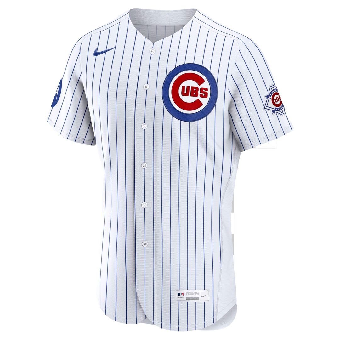 Chicago Cubs Nike White Home Sponsor Patch Authentic Jersey product image 2, provided for visual reference and product