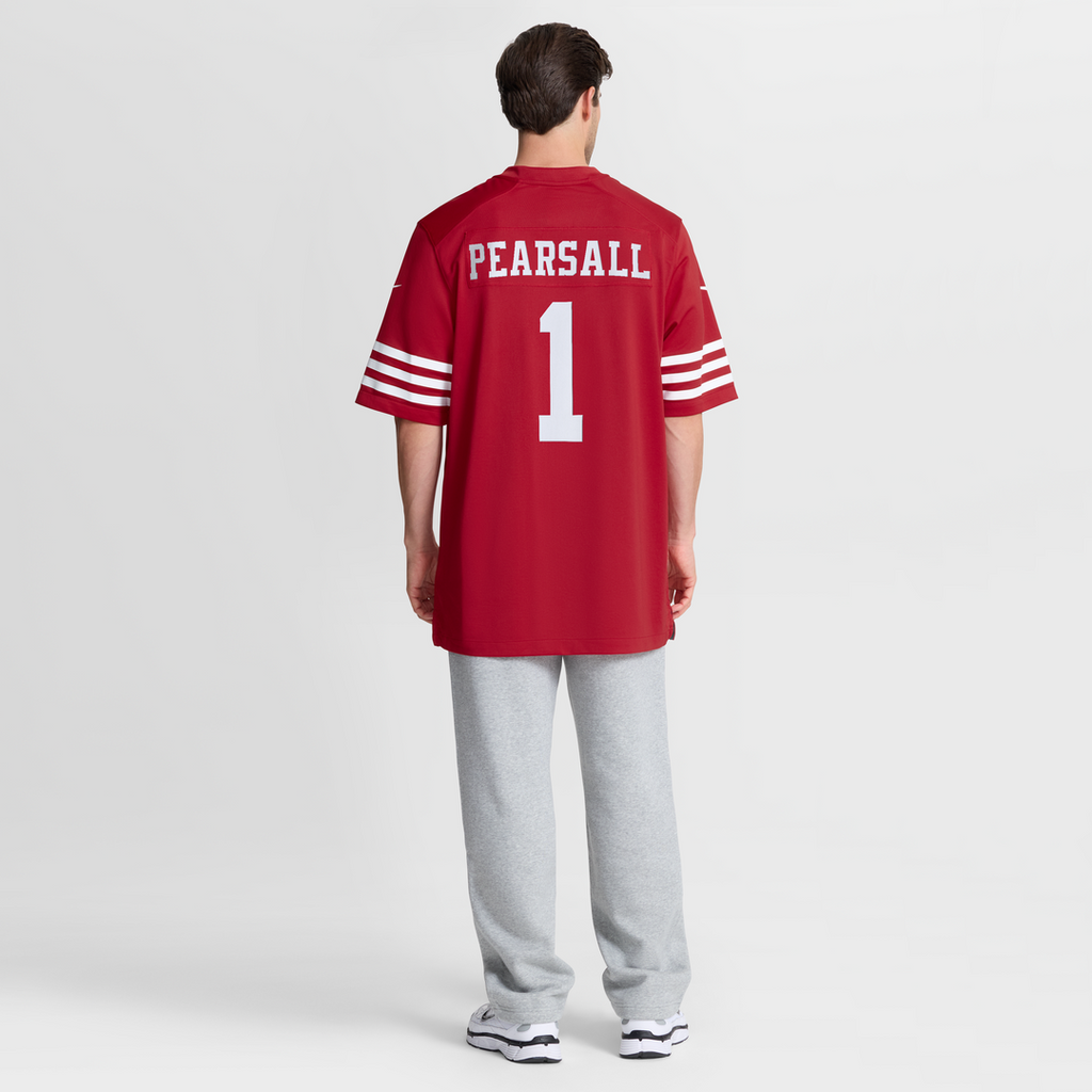 San Francisco 49ers Ricky Pearsall Nike Scarlet 80th Anniversary Game Jersey product image 5, provided for visual reference