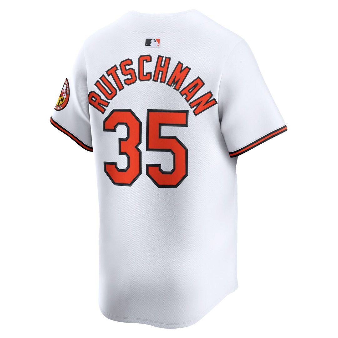 Baltimore Orioles Adley Rutschman Nike White Home Limited Player Jersey product image 3, provided for visual reference and