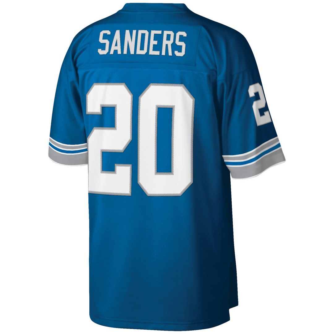 Detroit Lions Barry Sanders Mitchell & Ness White Big & Tall 1996 Retired Player Replica Jersey product image 9, provided