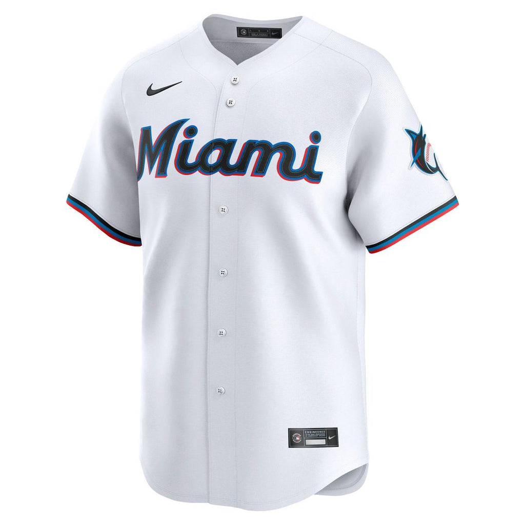 Miami Marlins Nike White Home Replica Team Jersey product image 5, provided for visual reference and product detail review