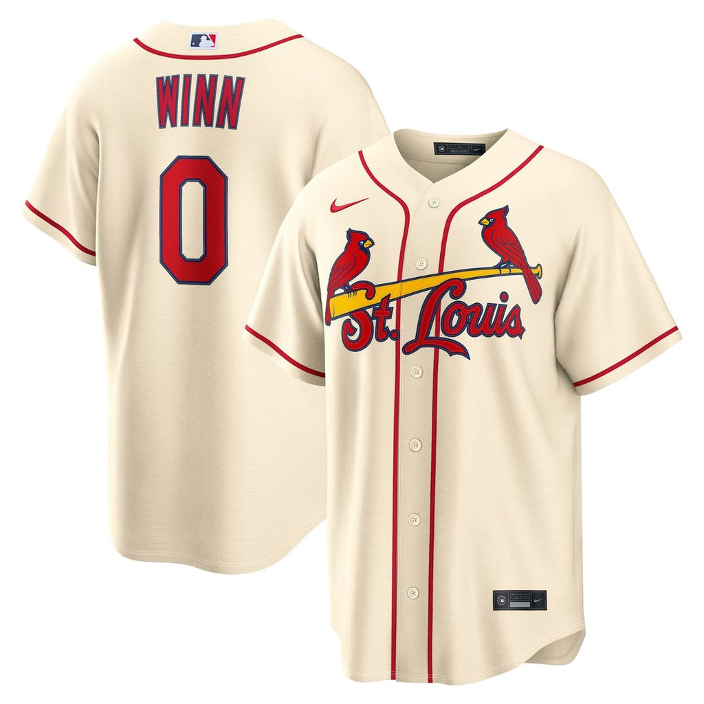 St. Louis Cardinals Masyn Winn Nike Cream Alternate Replica Jersey product image 1, provided for visual reference and