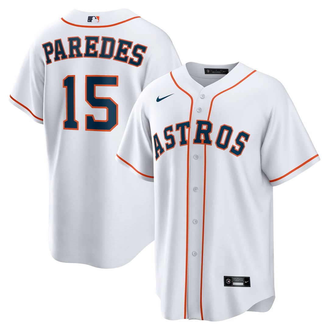 Houston Astros Isaac Paredes Nike White Home Replica Jersey product image 1, provided for visual reference and product