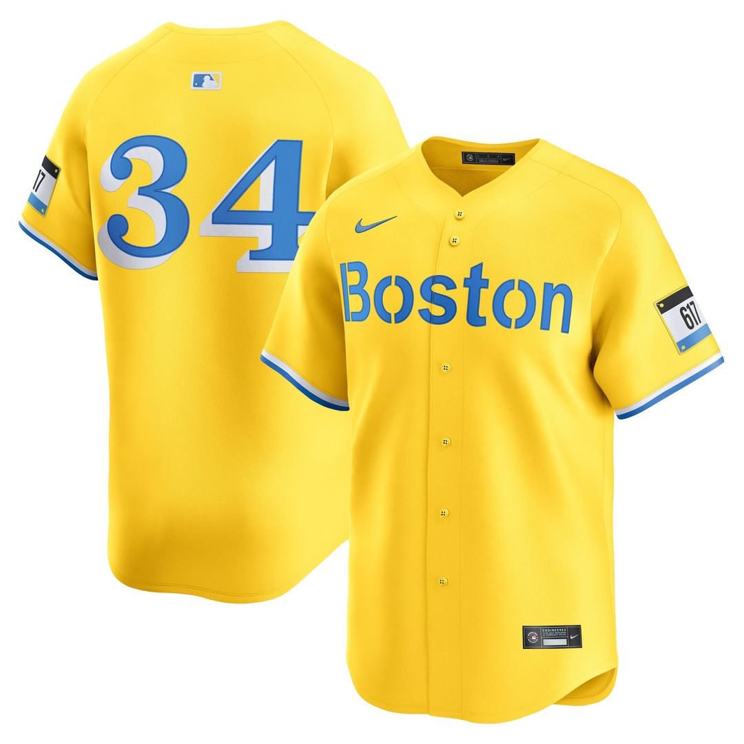 Boston Red Sox David Ortiz Nike Yellow Alternate 3 Limited Player Jersey product image 1, provided for visual reference and