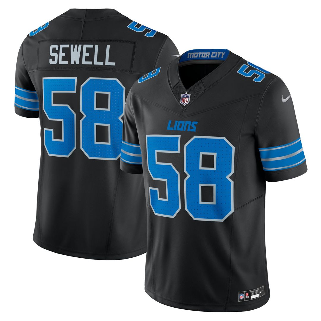 Detroit Lions Penei Sewell Nike Black Vapor F.U.S.E. Alternate Limited Jersey product image 4, provided for visual reference