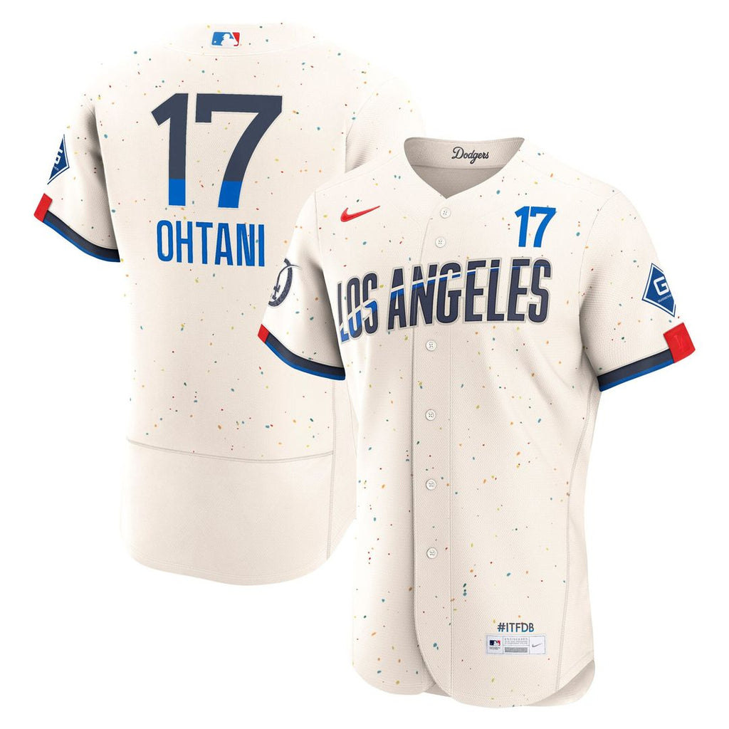 Los Angeles Dodgers Shohei Ohtani Nike Cream City Connect Authentic Sponsor Patch Jersey product image 1, provided for