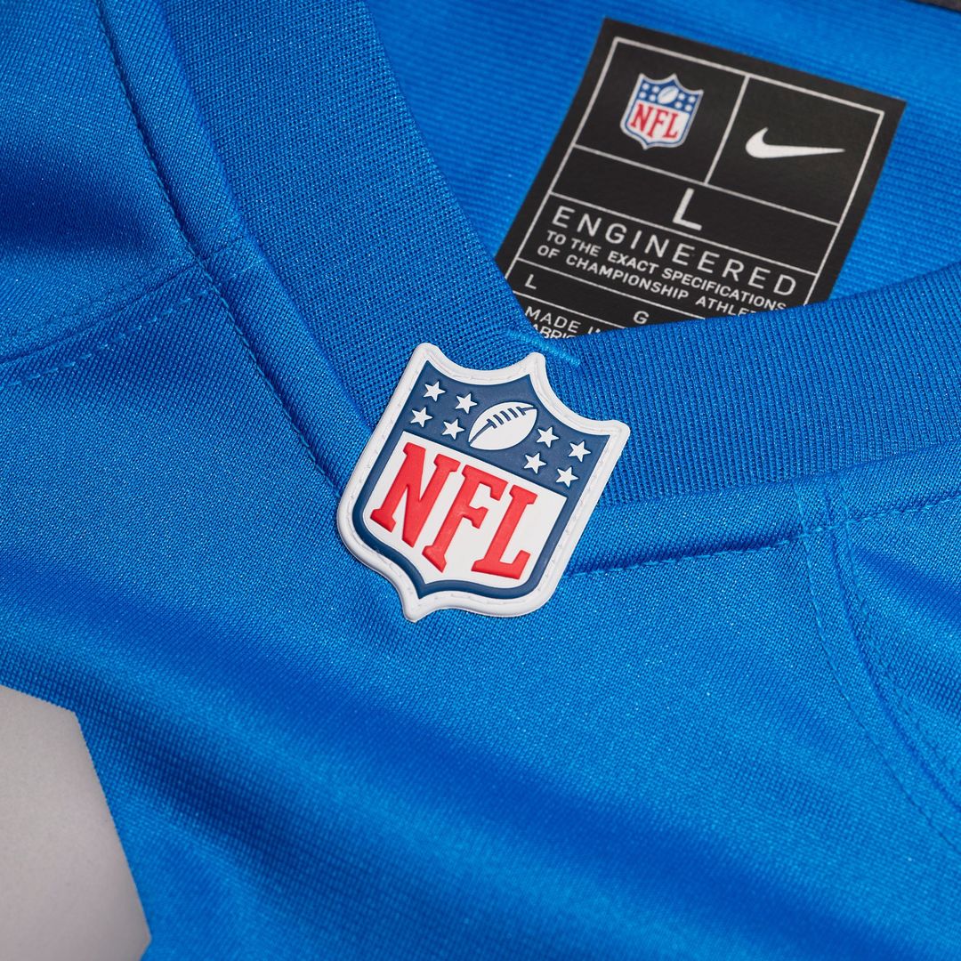 Detroit Lions Jack Campbell Nike Blue Alternate Game Jersey product image 4, provided for visual reference and product