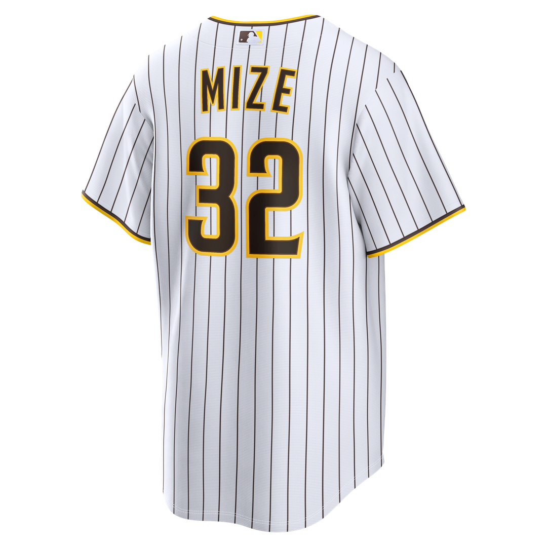 San Diego Padres Casey Mize Nike White Home Replica Jersey product image 5, provided for visual reference and product detail