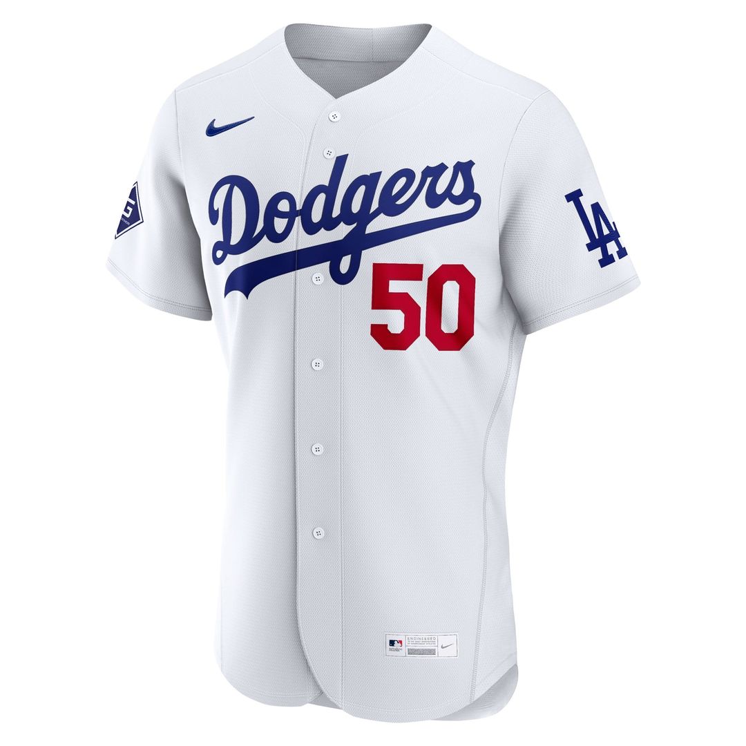 Los Angeles Dodgers Mookie Betts Nike White Home Authentic Sponsor Patch Jersey product image 2, provided for visual