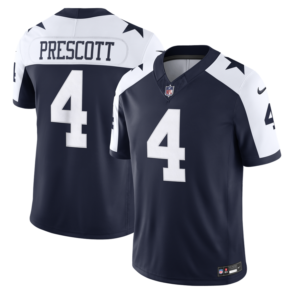 Dallas Cowboys Dak Prescott Nike White Vapor F.U.S.E. Stitched Limited Jersey product image 7, provided for visual reference