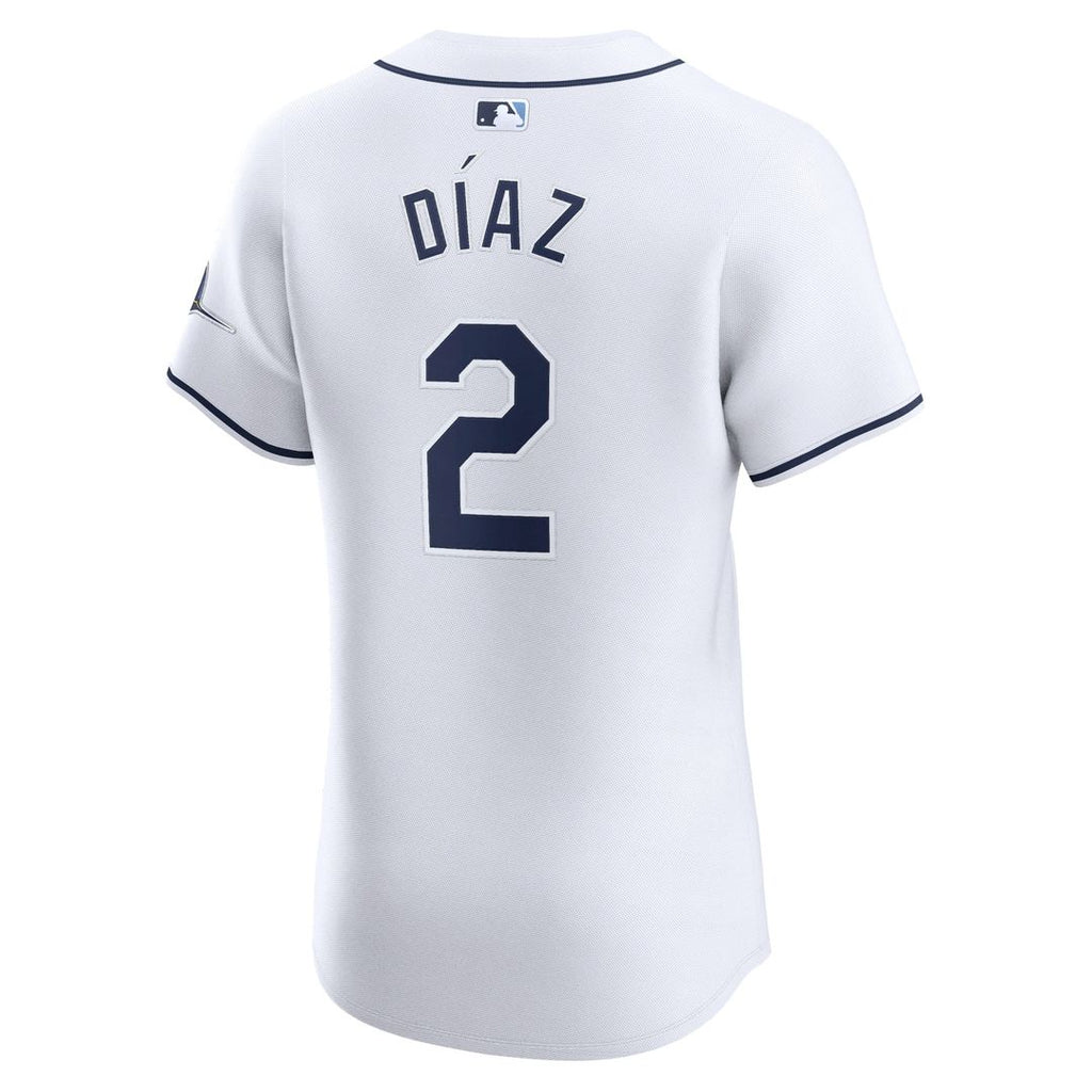 Tampa Bay Rays Yandy Diaz Nike White Home Elite Player Jersey product image 3, provided for visual reference and product