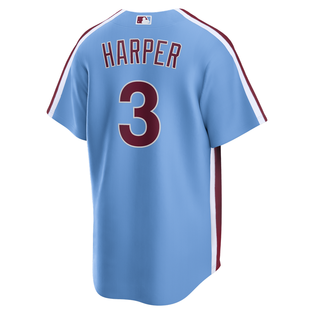 Philadelphia Phillies Bryce Harper Nike Light Blue Alternate Replica Jersey product image 3, provided for visual reference