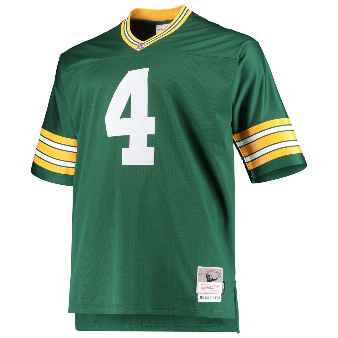 Green Bay Packers Brett Favre Mitchell & Ness Green Big & Tall 1996 Retired Player Replica Jersey product image 2, provided
