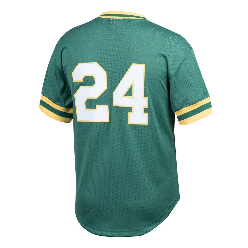 Athletics Rickey Henderson Mitchell & Ness Green Cooperstown Collection Big & Tall Mesh Batting Practice Jersey product