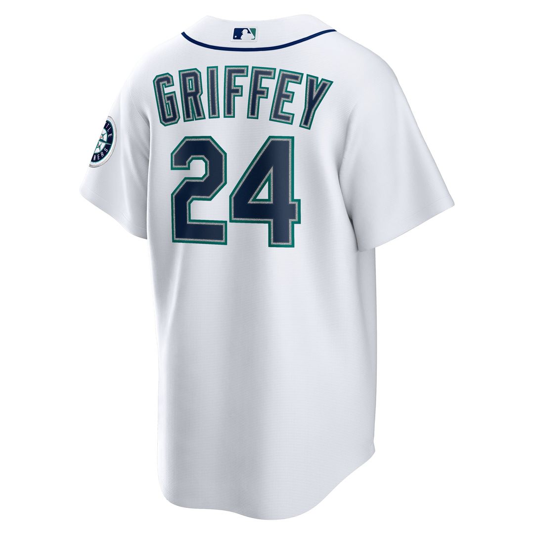 Seattle Mariners Ken Griffey Jr. Nike White Home Replica Jersey product image 3, provided for visual reference and product