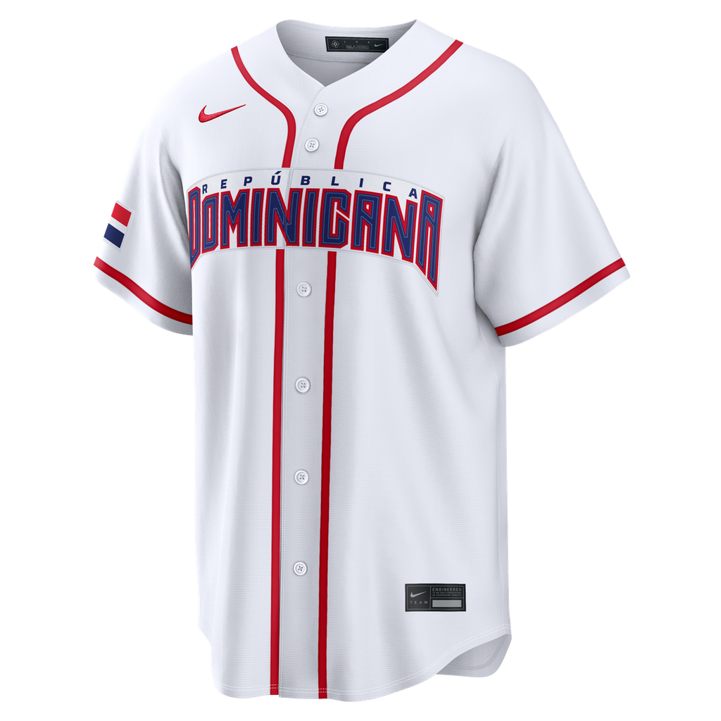 Dominican Republic Baseball Nike White 2026 World Baseball Classic Home Stadium Jersey product image 6, provided for visual