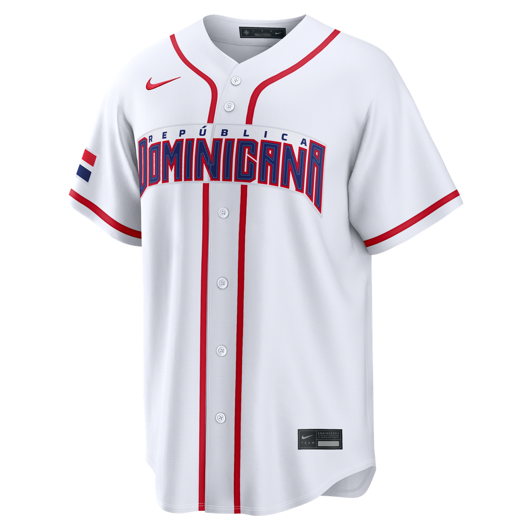 Dominican Republic Baseball Nike White 2026 World Baseball Classic Home Stadium Jersey product image 6, provided for visual