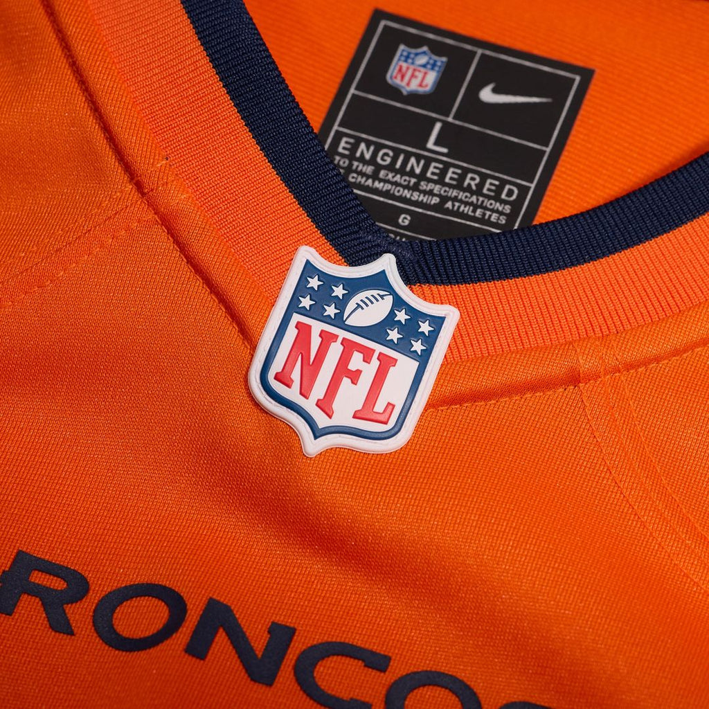 Denver Broncos Wil Lutz Nike Orange Team Game Jersey product image 4, provided for visual reference and product detail review
