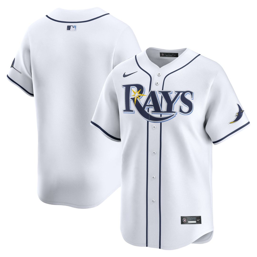 Tampa Bay Rays Nike White Home Limited Jersey product image 1, provided for visual reference and product detail review