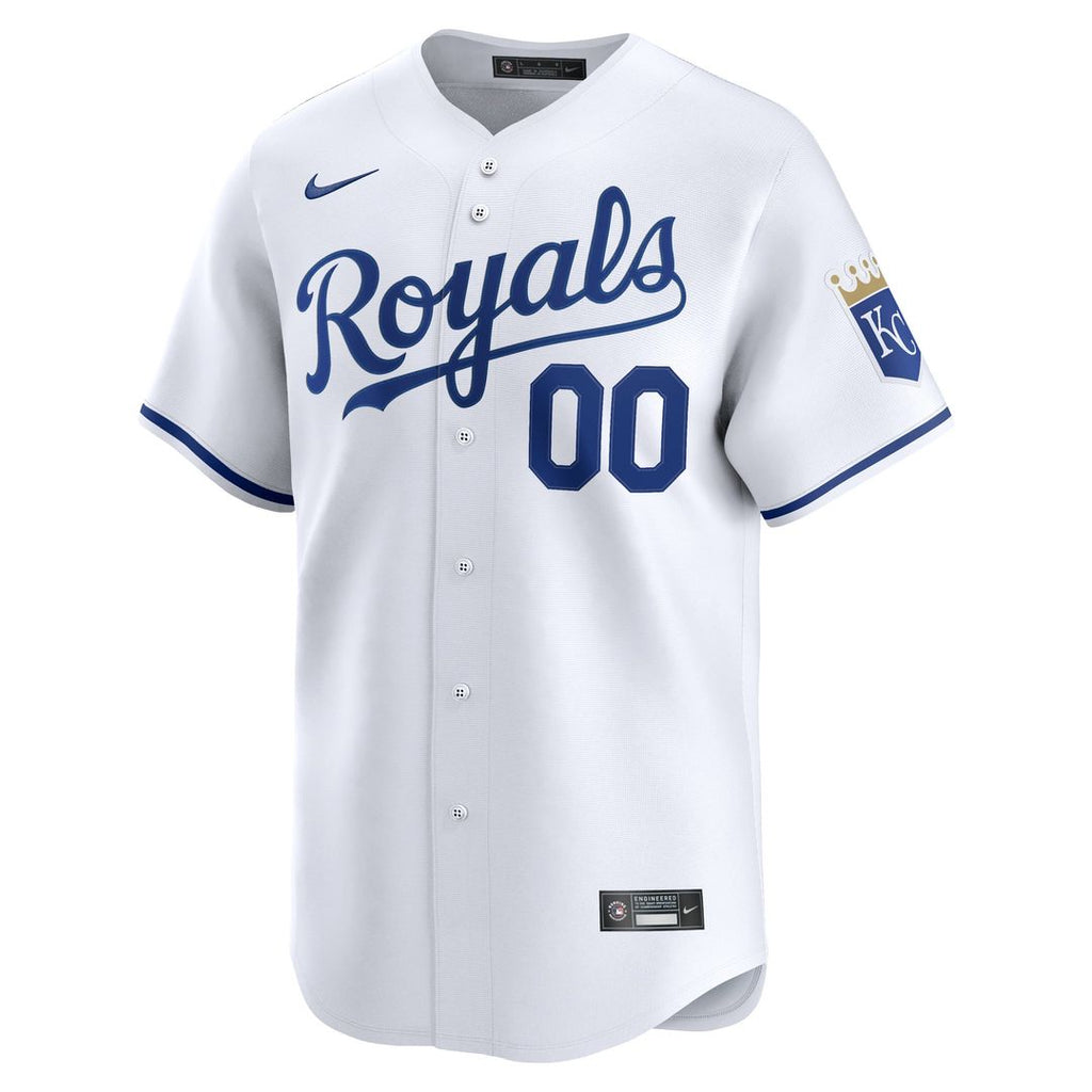 Kansas City Royals Nike White Home Limited Custom Jersey product image 2, provided for visual reference and product detail