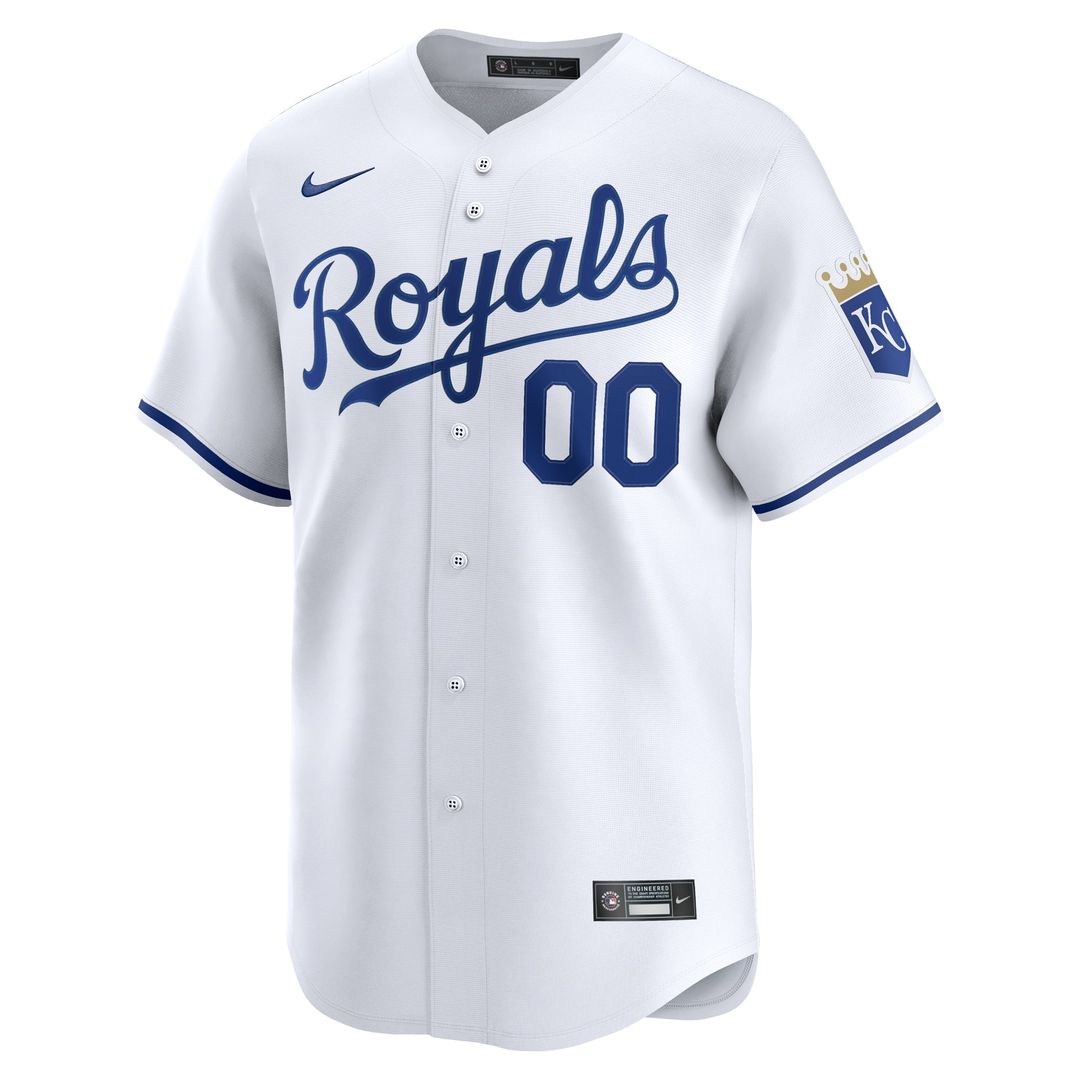 Kansas City Royals Nike White Home Limited Custom Jersey product image 2, provided for visual reference and product detail