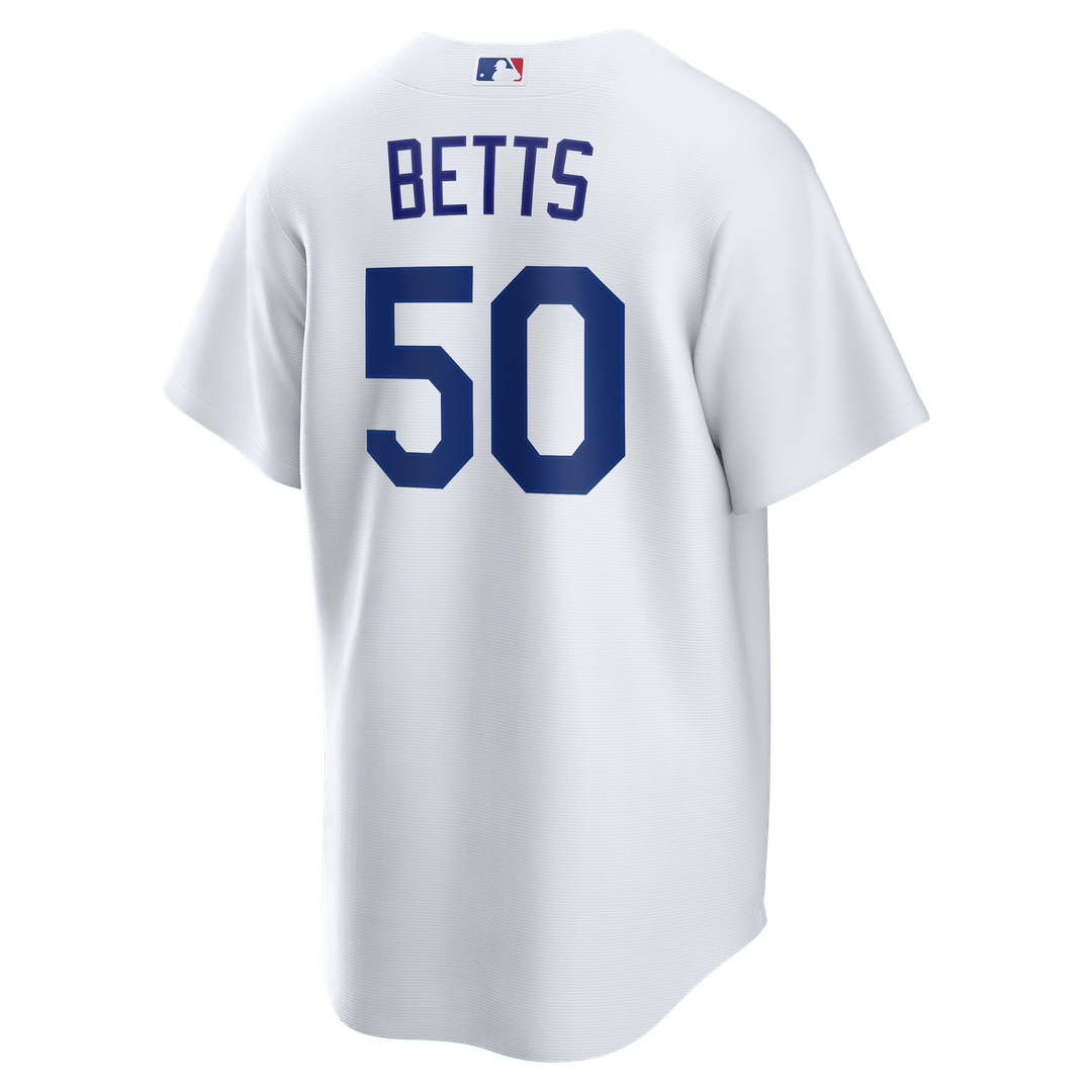 Los Angeles Dodgers Mookie Betts Nike White Home Replica Jersey product image 3, provided for visual reference and product