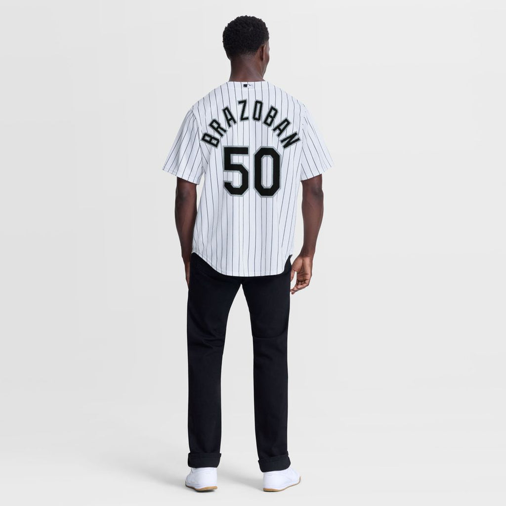 Chicago White Sox Huascar Brazoban Nike White Home Replica Jersey product image 3, provided for visual reference and product
