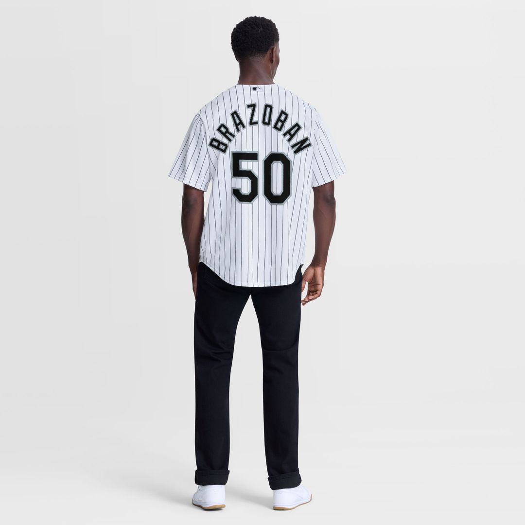 Chicago White Sox Huascar Brazoban Nike White Home Replica Jersey product image 3, provided for visual reference and product