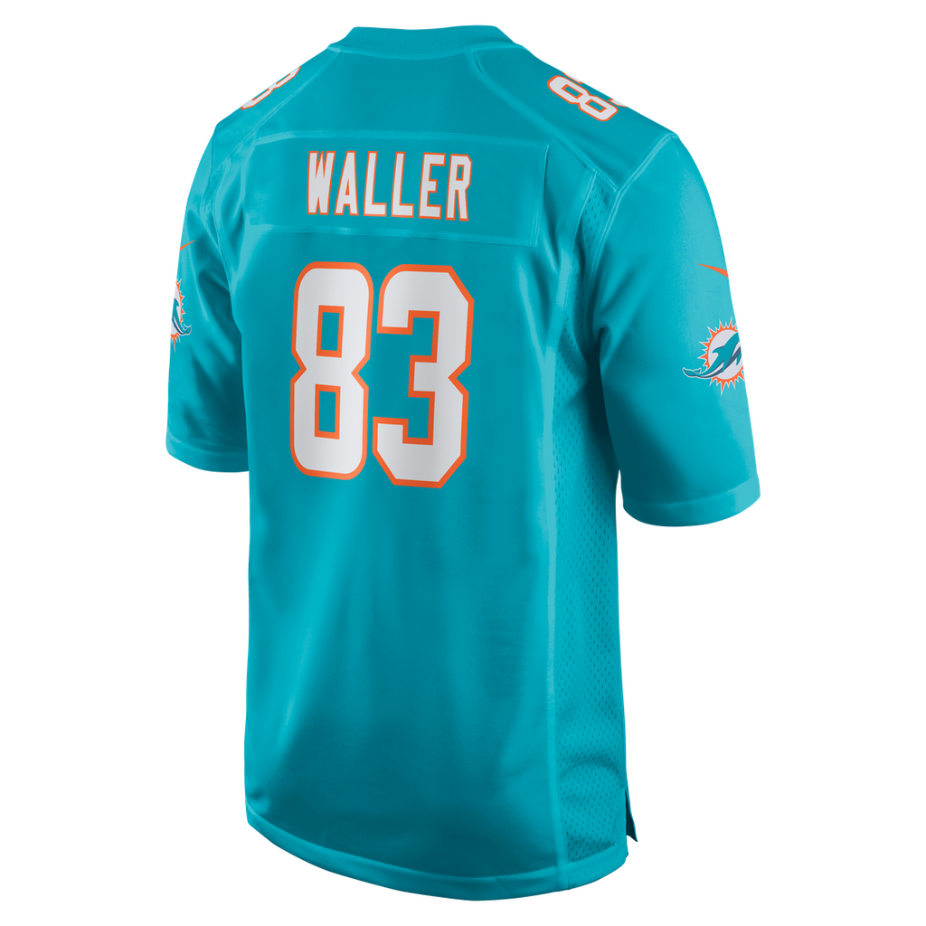 Miami Dolphins Darren Waller Nike Aqua Team Game Jersey product image 3, provided for visual reference and product detail