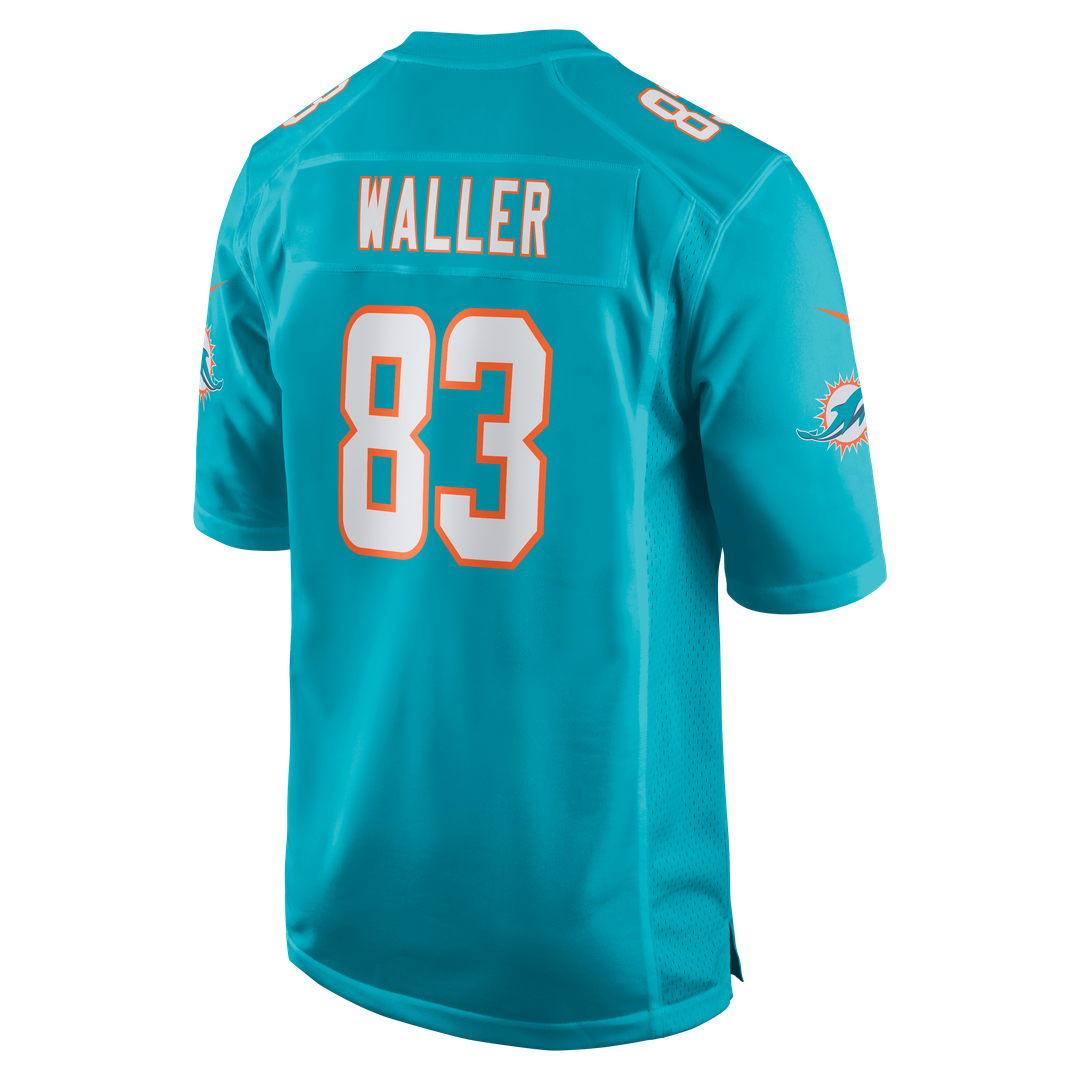 Miami Dolphins Darren Waller Nike Aqua Team Game Jersey product image 3, provided for visual reference and product detail